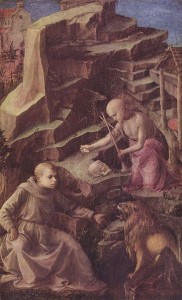 San Girolamo penitente, anno di esecuzione 1439 circa, cm. 54 x 37, tecnica a tempera su tavola, Staatliches Lindenau Museum, Altenburg.